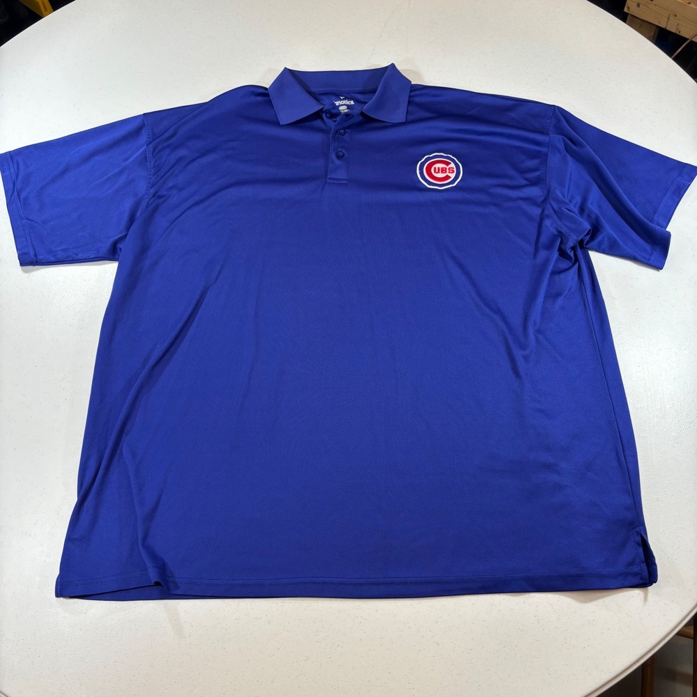 Fanatics Chicago Cubs Mens 4XLT Royal Blue Performance Polo Shirt MLB Baseball